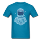 Astronaut - Calligram - Unisex Classic T-Shirt - turquoise