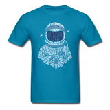 Astronaut - Calligram - Unisex Classic T-Shirt - turquoise