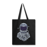 Astronaut - Calligram - Tote Bag - black