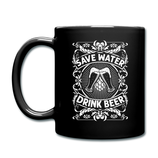 Save Water Drink Beer - Black - Full Color Mug - black