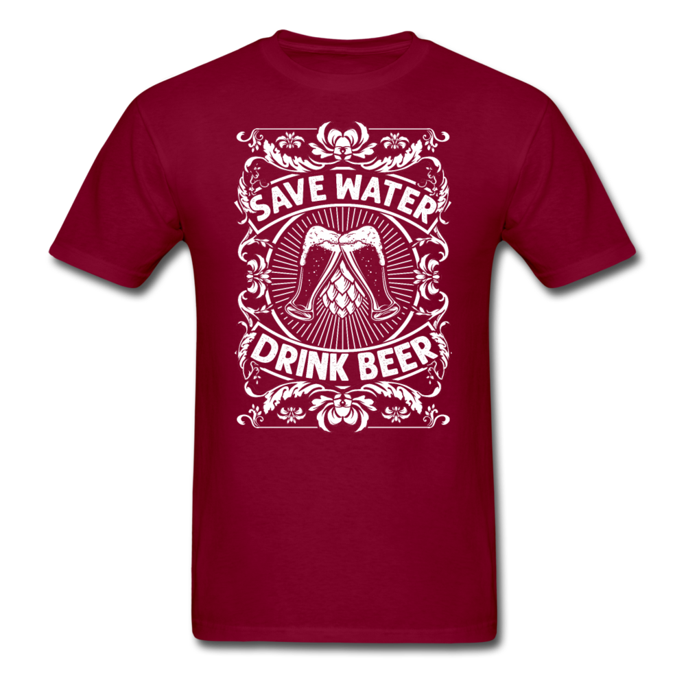 Save Water Drink Beer - Unisex Classic T-Shirt - burgundy