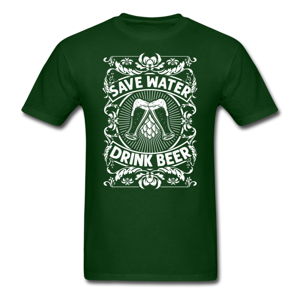 Save Water Drink Beer - Unisex Classic T-Shirt - forest green