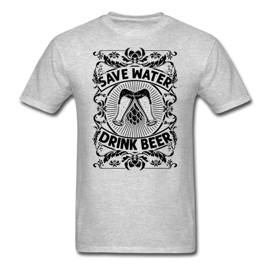 Save Water Drink Beer - Black - Unisex Classic T-Shirt - heather gray