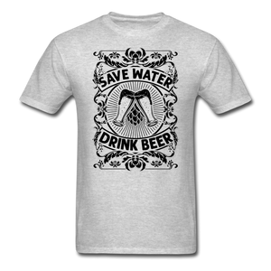 Save Water Drink Beer - Black - Unisex Classic T-Shirt - heather gray