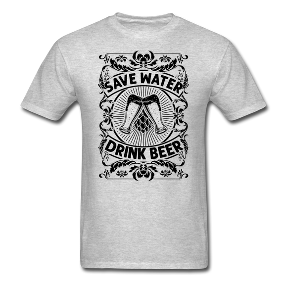 Save Water Drink Beer - Black - Unisex Classic T-Shirt - heather gray