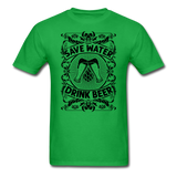 Save Water Drink Beer - Black - Unisex Classic T-Shirt - bright green