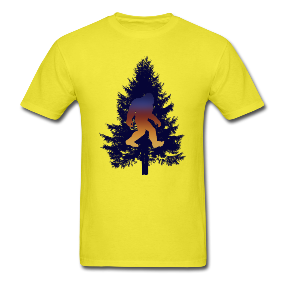 Big Foot - Black Tree - Unisex Classic T-Shirt - yellow