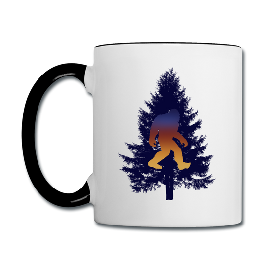 Big Foot - Black Tree - Contrast Coffee Mug - white/black