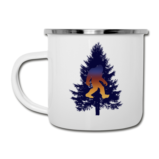 Big Foot - Black Tree - Camper Mug - white