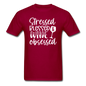 Stressed Blessed Wine Obsessed - White - Unisex Classic T-Shirt - dark red