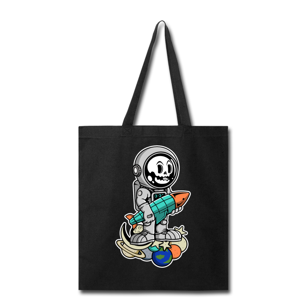 Astronaut And Rocket - Tote Bag - black