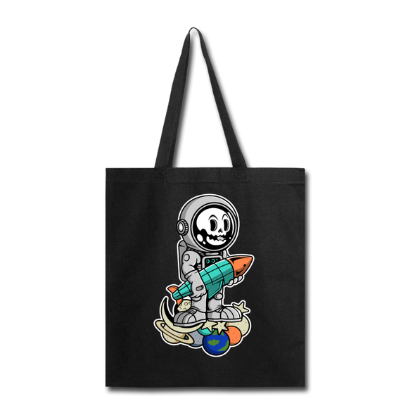 Astronaut And Rocket - Tote Bag - black