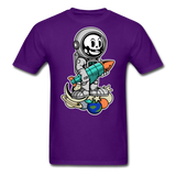 Astronaut And Rocket - Unisex Classic T-Shirt - purple
