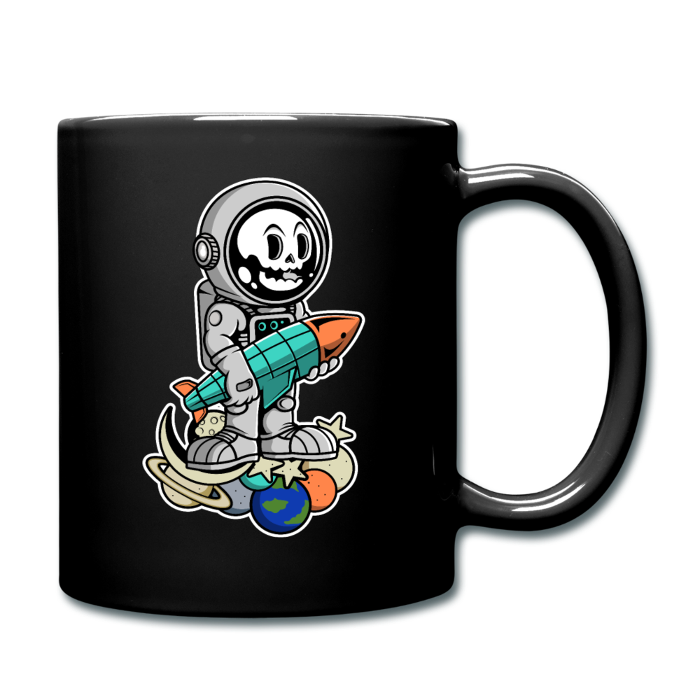 Astronaut And Rocket - Full Color Mug - black