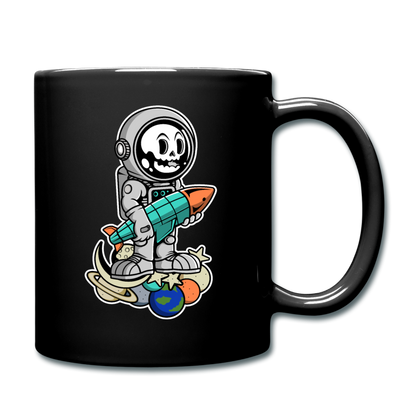 Astronaut And Rocket - Full Color Mug - black