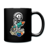 Astronaut And Rocket - Full Color Mug - black