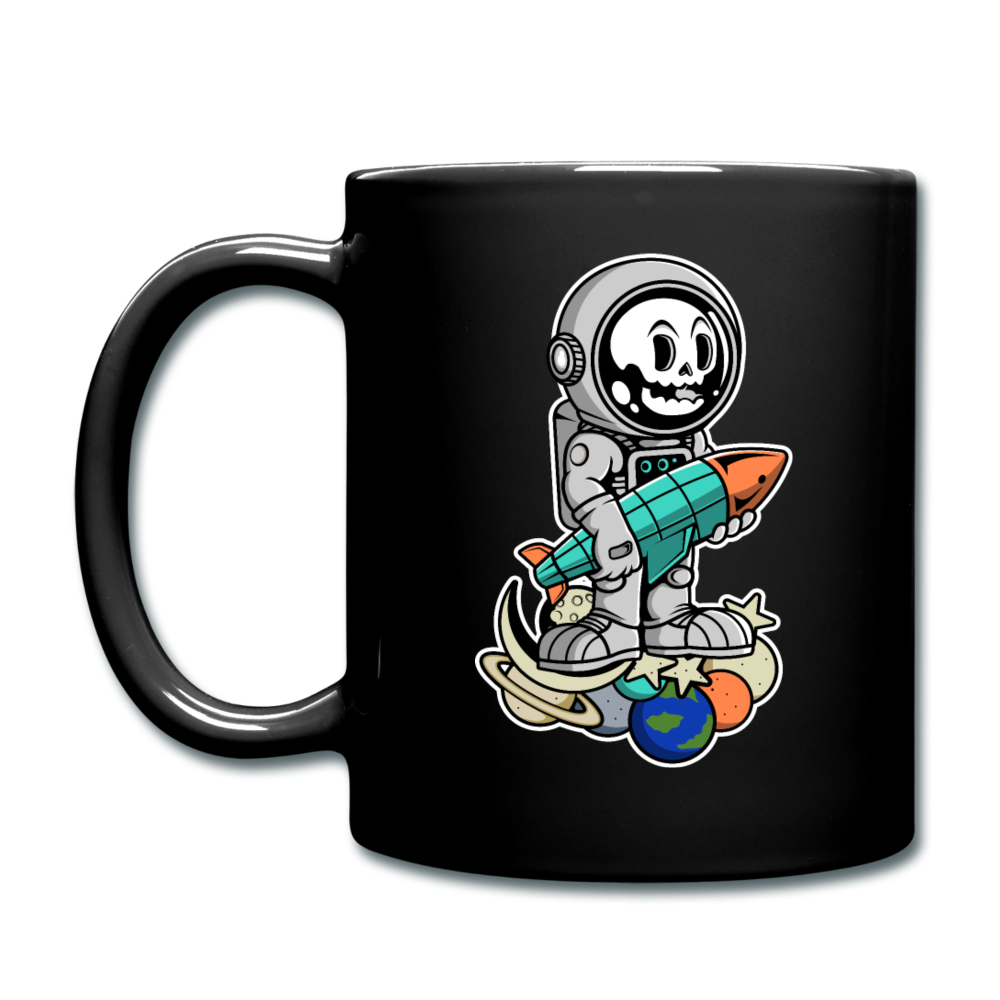 Astronaut And Rocket - Full Color Mug - black