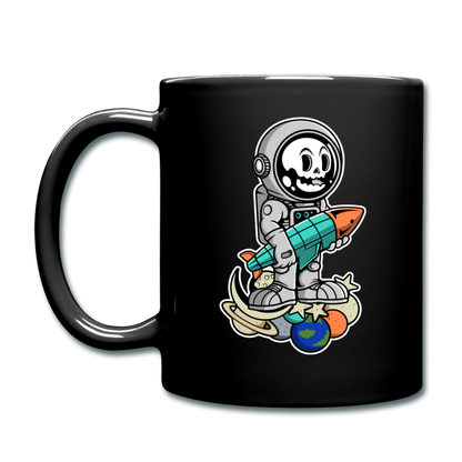 Astronaut And Rocket - Full Color Mug - black