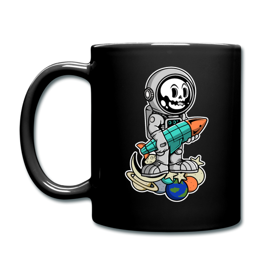 Astronaut And Rocket - Full Color Mug - black