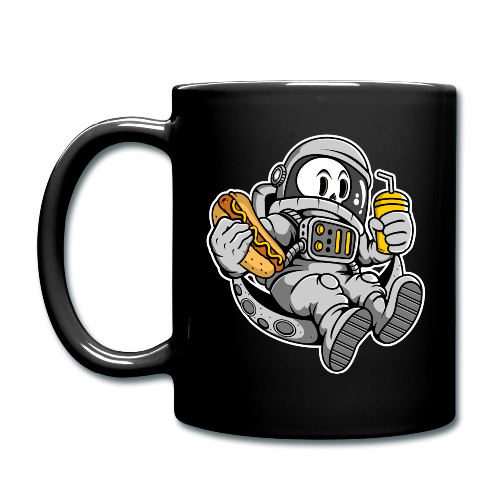 Astronaut And Hot Dog - Full Color Mug - black