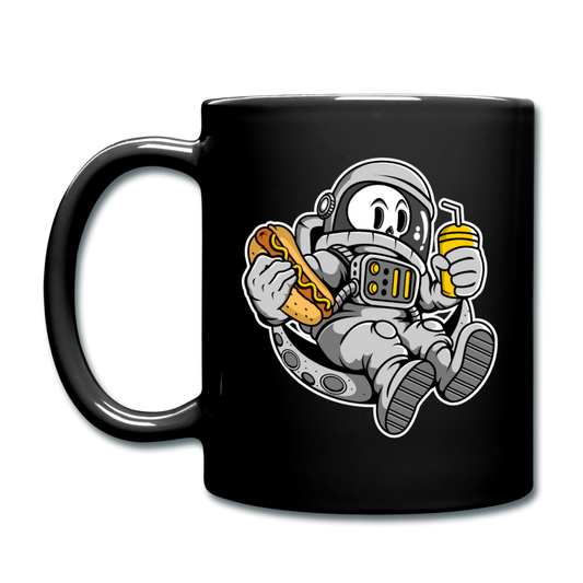 Astronaut And Hot Dog - Full Color Mug - black