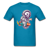 Astronaut Riding Rocket - Unisex Classic T-Shirt - turquoise