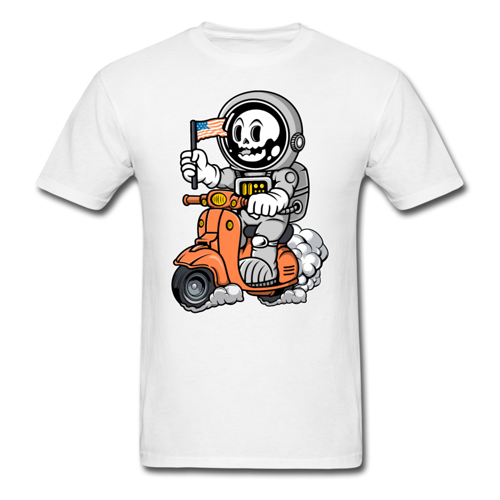 Astronaut Riding Scooter - Unisex Classic T-Shirt - white