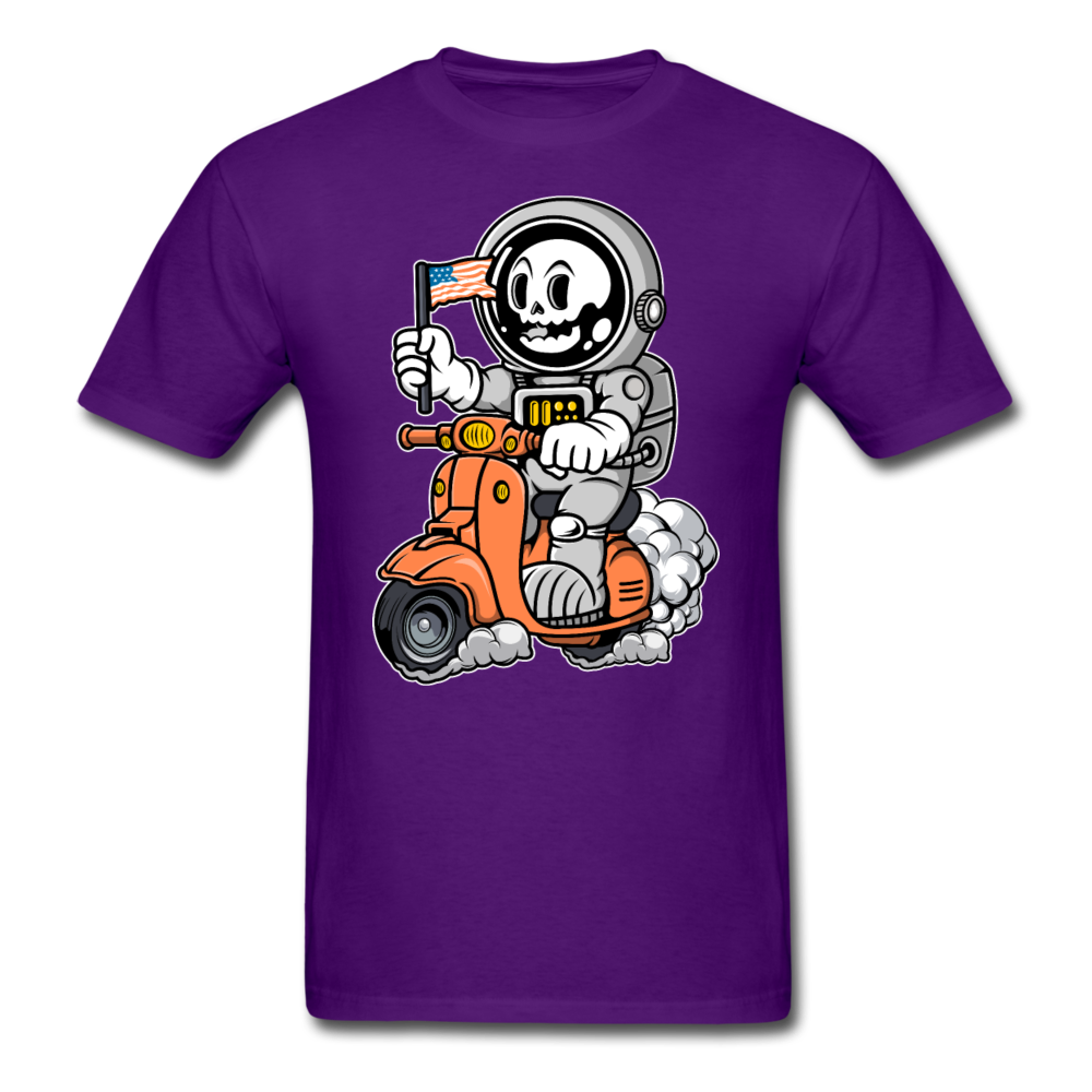 Astronaut Riding Scooter - Unisex Classic T-Shirt - purple