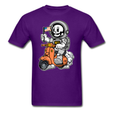 Astronaut Riding Scooter - Unisex Classic T-Shirt - purple