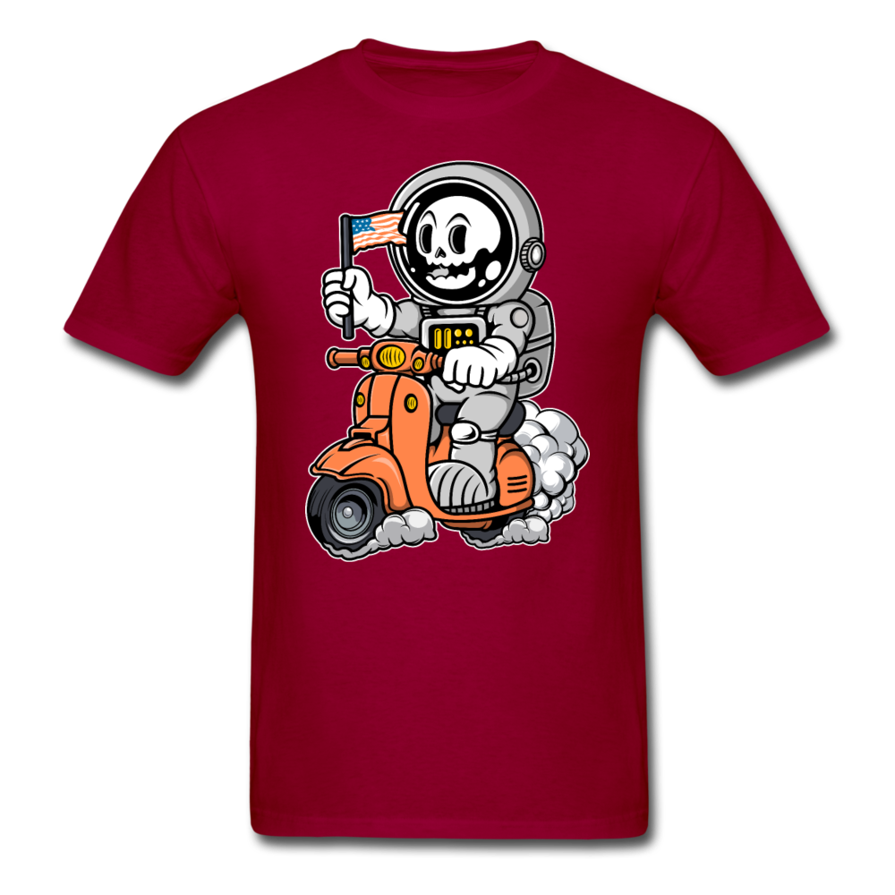 Astronaut Riding Scooter - Unisex Classic T-Shirt - dark red