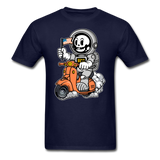 Astronaut Riding Scooter - Unisex Classic T-Shirt - navy