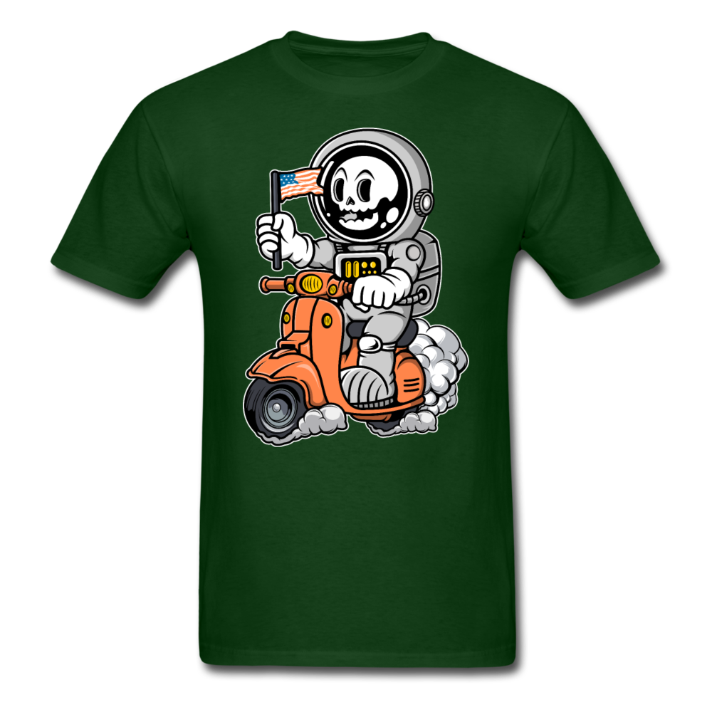 Astronaut Riding Scooter - Unisex Classic T-Shirt - forest green