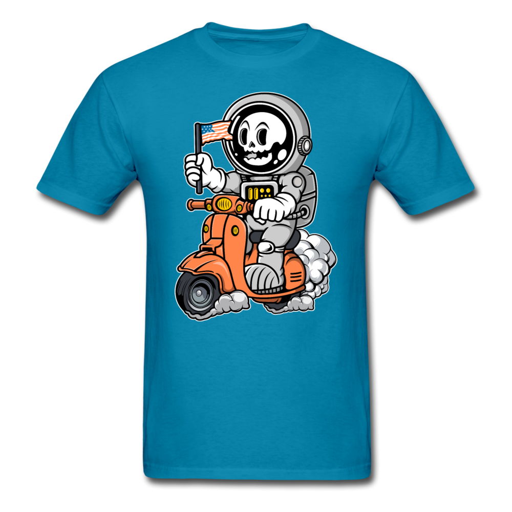 Astronaut Riding Scooter - Unisex Classic T-Shirt - turquoise