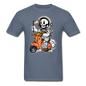 Astronaut Riding Scooter - Unisex Classic T-Shirt - denim