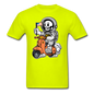 Astronaut Riding Scooter - Unisex Classic T-Shirt - safety green