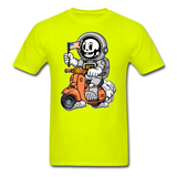 Astronaut Riding Scooter - Unisex Classic T-Shirt - safety green