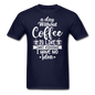 A Day Without Coffee - White - Unisex Classic T-Shirt - navy