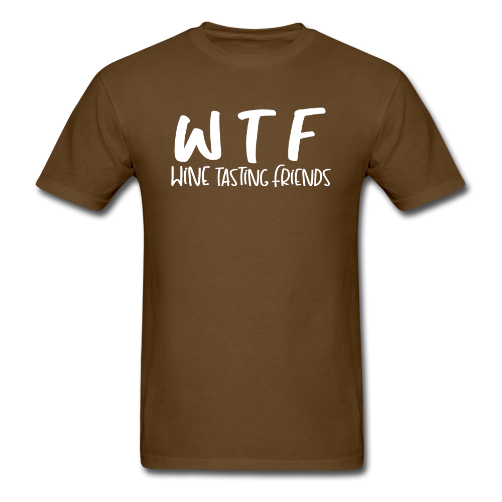 WTF - Wine Tasting Friends - White - Unisex Classic T-Shirt - brown