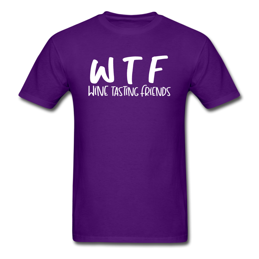 WTF - Wine Tasting Friends - White - Unisex Classic T-Shirt - purple