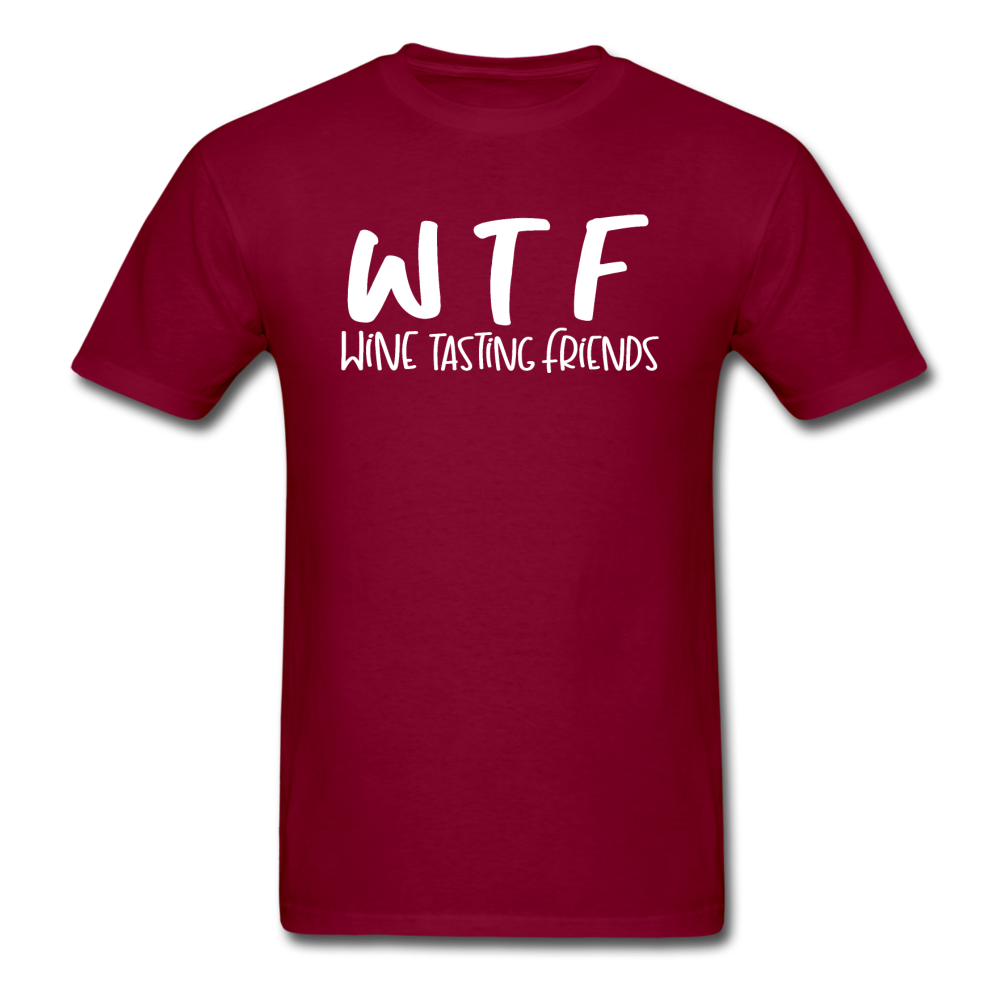 WTF - Wine Tasting Friends - White - Unisex Classic T-Shirt - burgundy