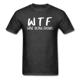 WTF - Wine Tasting Friends - White - Unisex Classic T-Shirt - heather black
