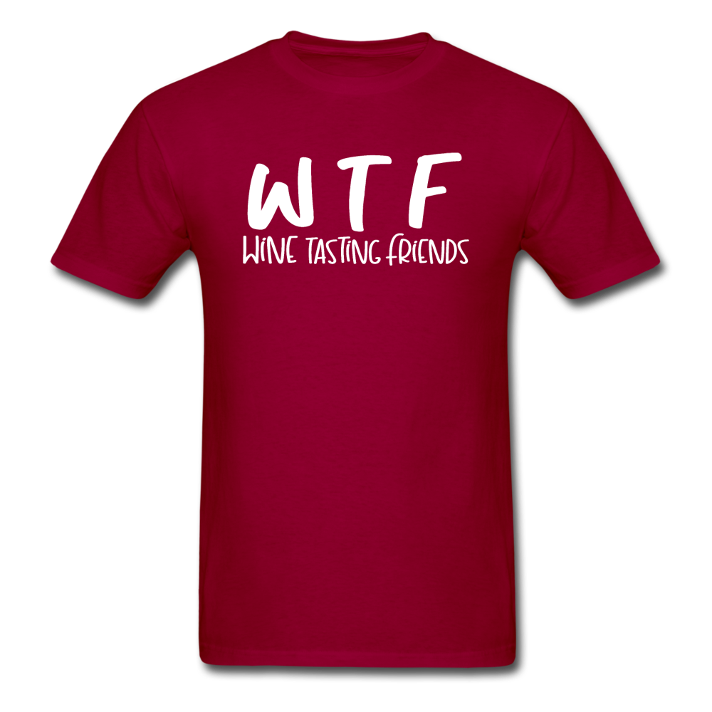 WTF - Wine Tasting Friends - White - Unisex Classic T-Shirt - dark red