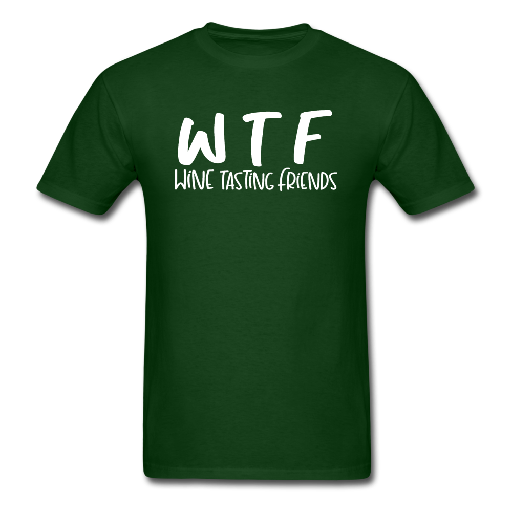 WTF - Wine Tasting Friends - White - Unisex Classic T-Shirt - forest green