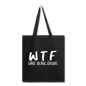 WTF - Wine Tasting Friends - White - Tote Bag - black