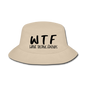 WTF - Wine Tasting Friends - Black - Bucket Hat - cream