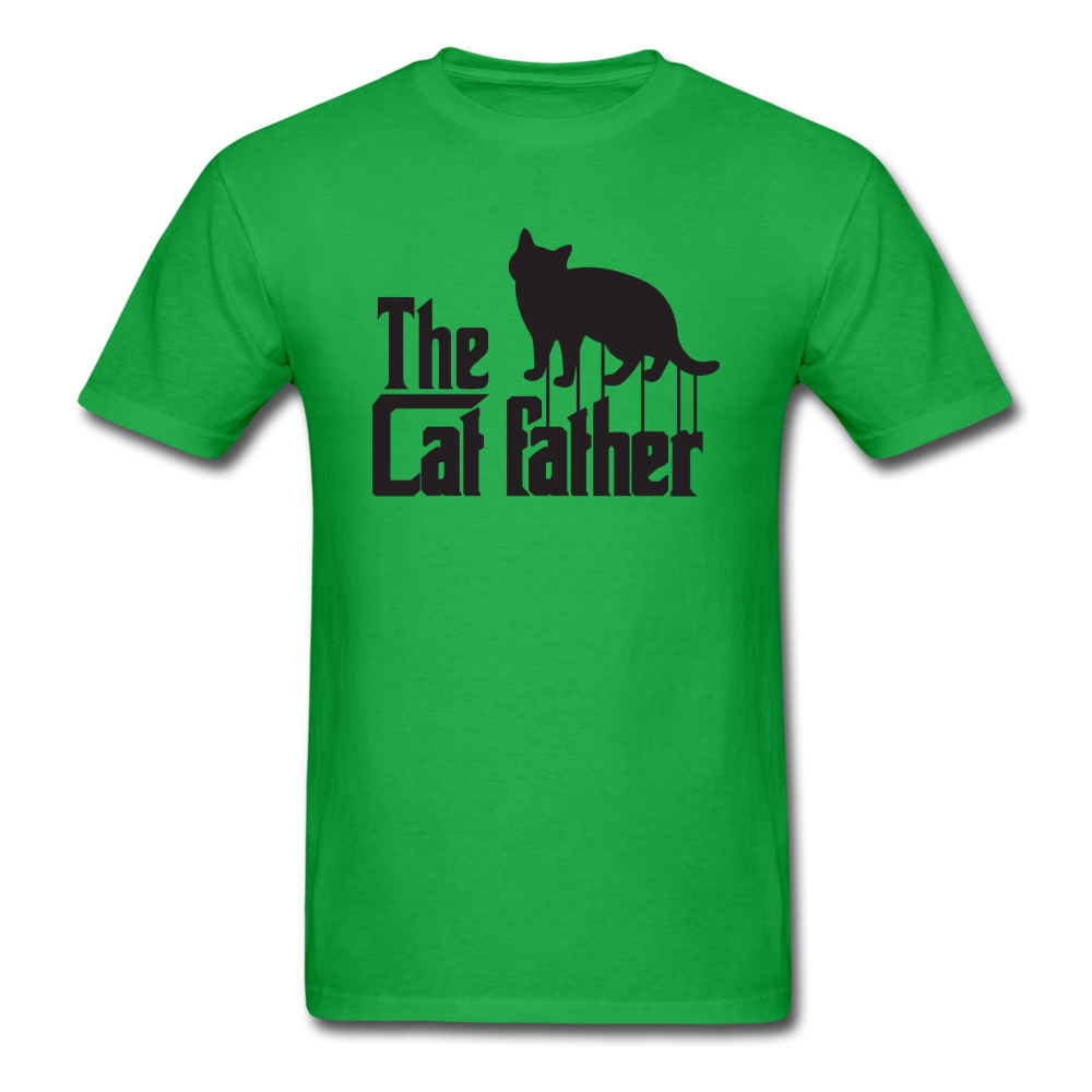 The Cat Father - Black - Unisex Classic T-Shirt - bright green