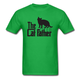 The Cat Father - Black - Unisex Classic T-Shirt - bright green