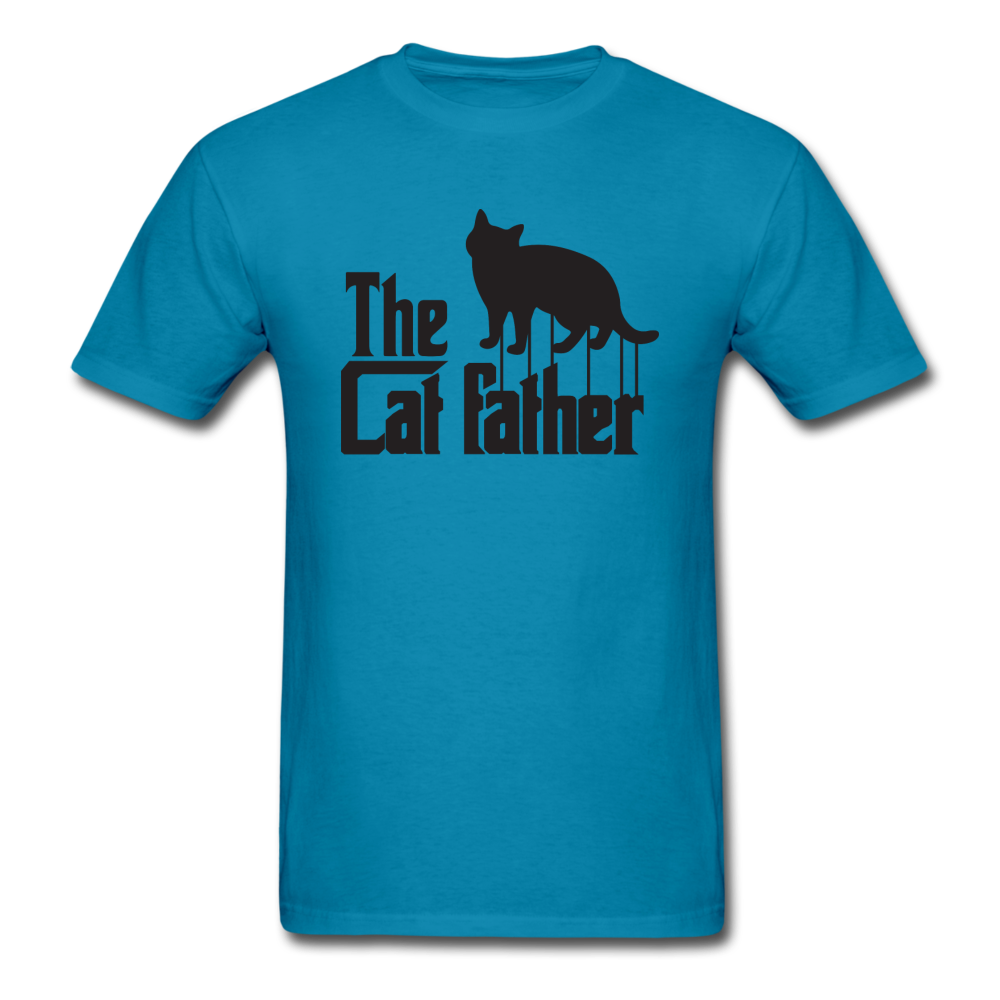 The Cat Father - Black - Unisex Classic T-Shirt - turquoise