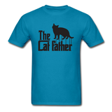 The Cat Father - Black - Unisex Classic T-Shirt - turquoise