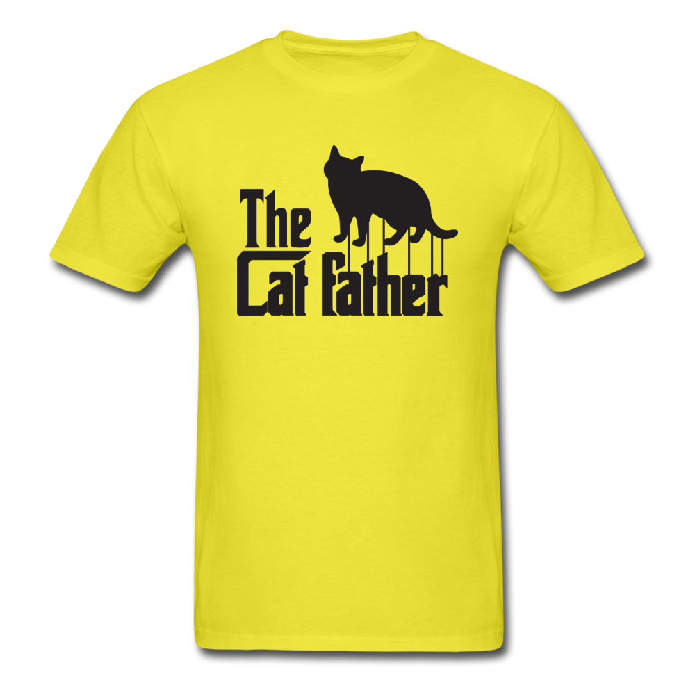 The Cat Father - Black - Unisex Classic T-Shirt - yellow